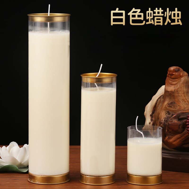 Windproof Household Red and White Memorial Candles, Emergency Lighting Candles, Long Stick Traditional White Candles for Ancestor Worship