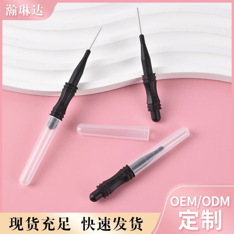 50-piece mini eyebrow brush portable eyebrow and eyelash extension tool free curved spiral brush head eyebrow brush
