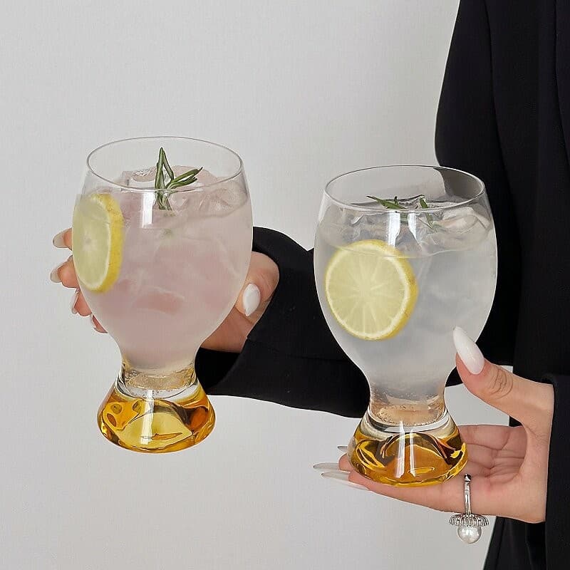 Creative Jinshan beer cup, light luxury, high-end craft wheat beer cup, large capacity household juice cup, cold drink cup