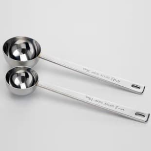 304 Stainless Steel Measuring Spoon, Graduated Coffee Spoon 15ml 30ml, Long Handle Seasoning Scoop for Baking, Household Use