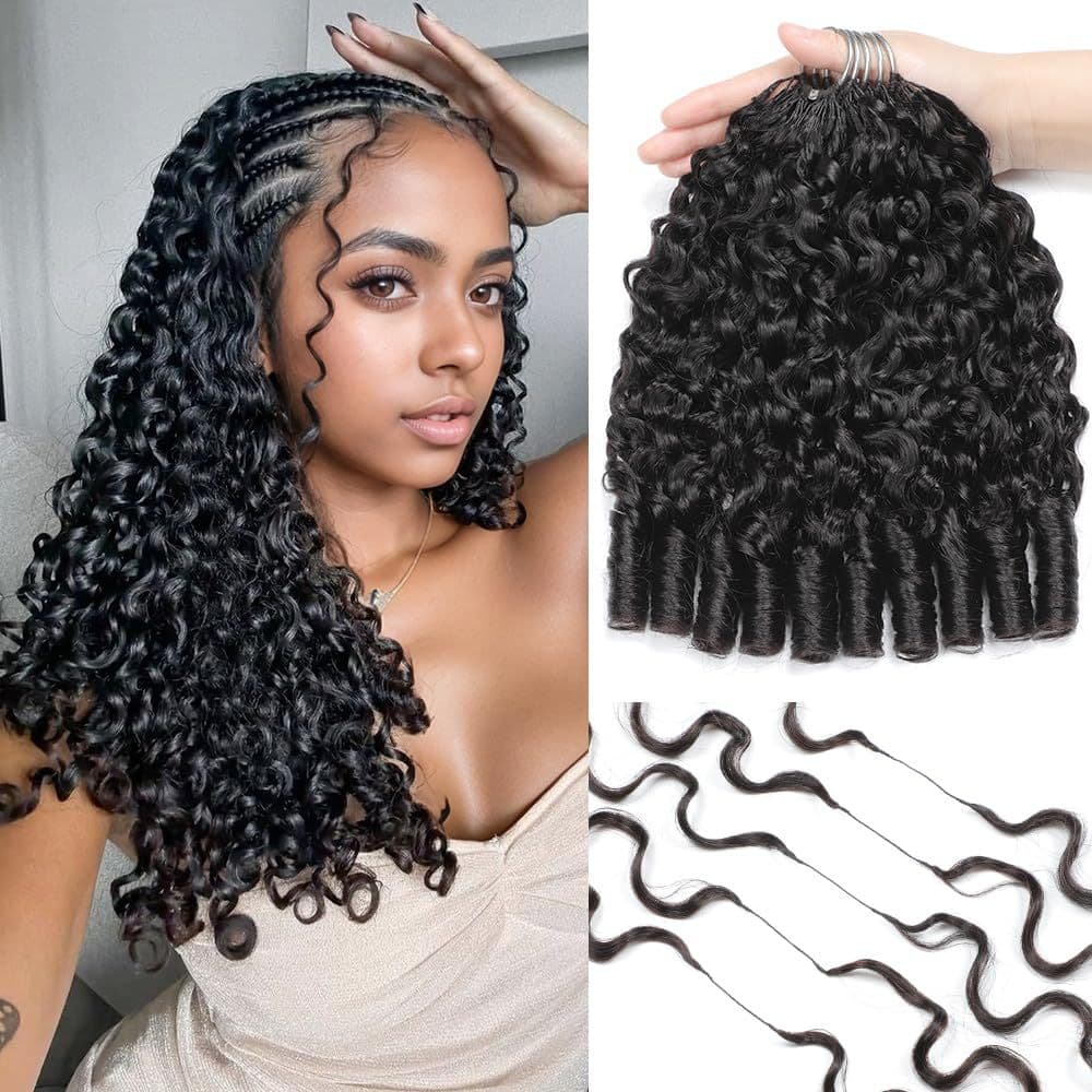 Feather Hair Real Human Hair Extensions Myanmar Curly Crochet Human Hair Extensions Xuchang Wig