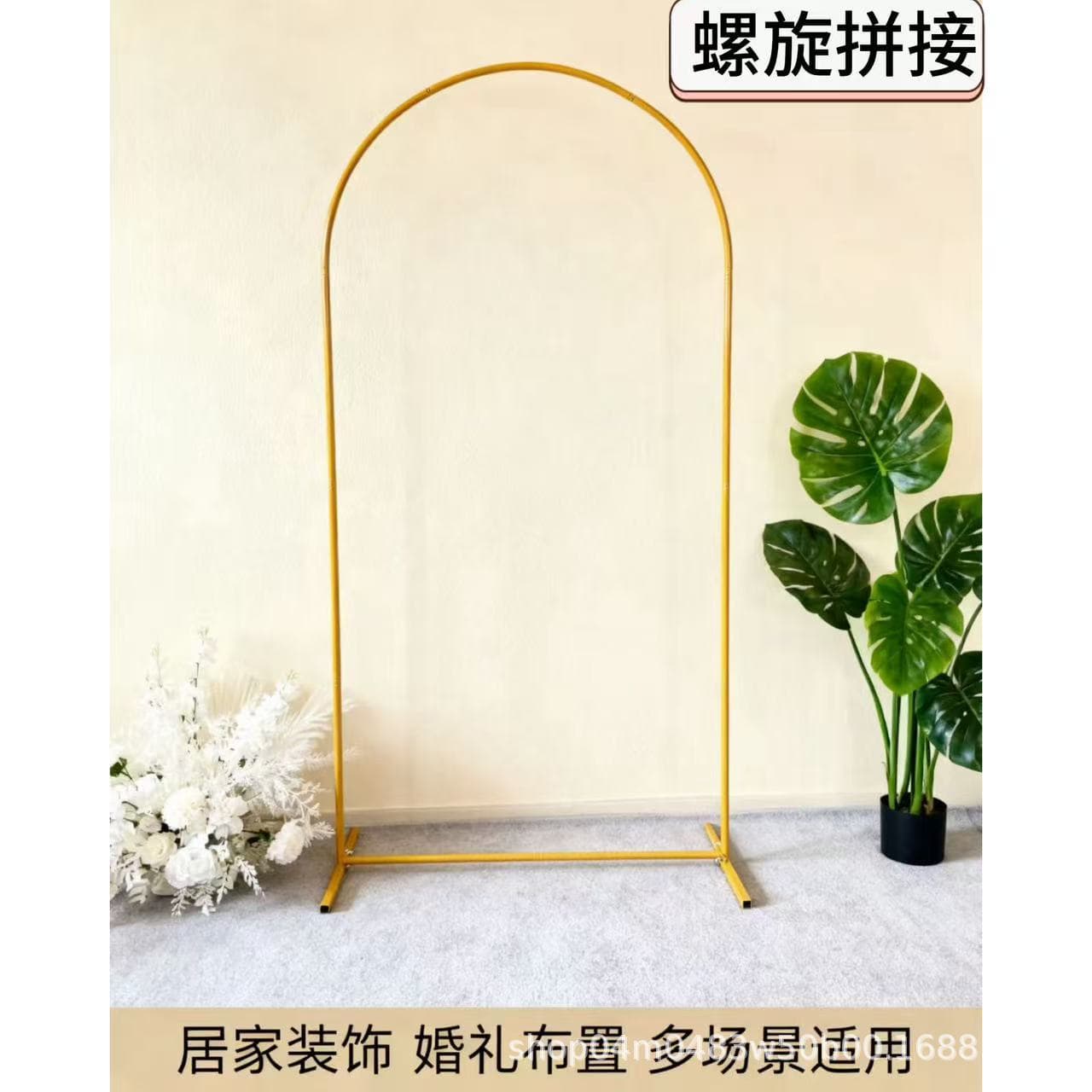 Wholesale spiral new wedding props arch arch stage background welcome ornaments decoration wedding iron flower stand