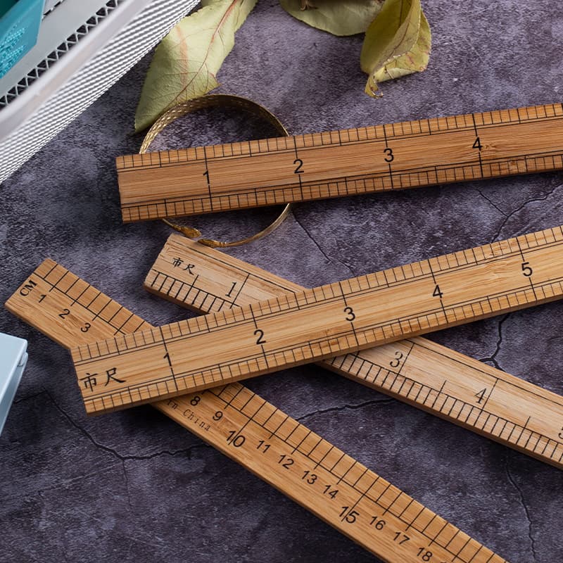 Bamboo Ruler for Measuring Clothes, Tailoring Tool, Wooden Ruler 1 Meter, 30cm Sewing Straight Ruler, Chinese Market Ruler
