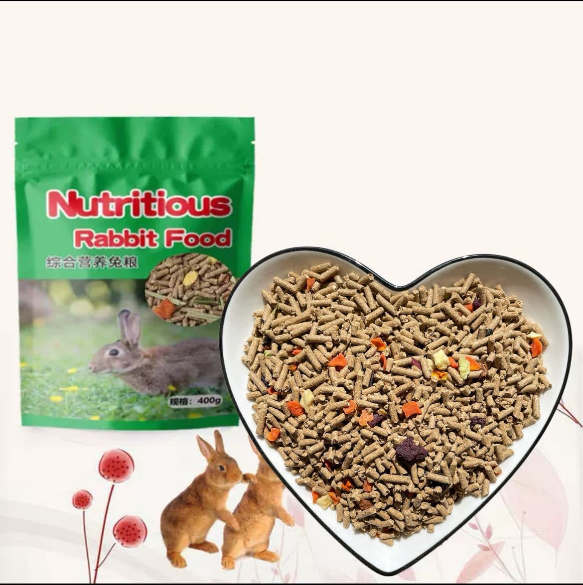 Rabbit Food Pet Rabbit Food Young Rabbit Food Adult Rabbit Food Wholesale Lop Rabbit Food 400g