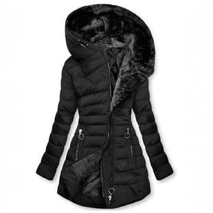 European American Cross-Border New Export Cotton Coat for Women, Warm Slim Hooded Cotton Jacket, Mid-Long Sleeve Outerwear Hot