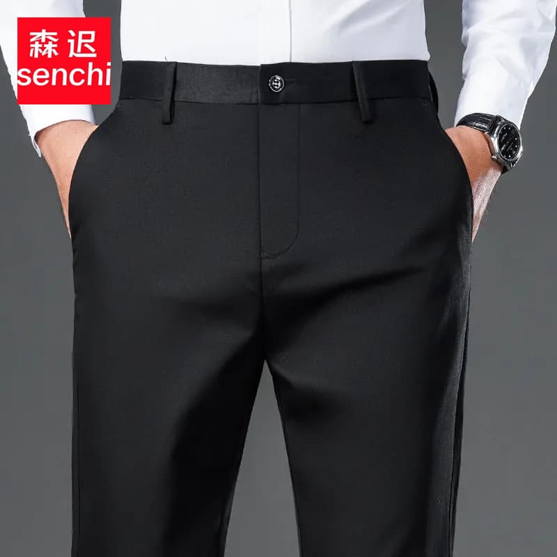 Factory Direct Supply High-End Men's Business Suit Pants 2023 Autumn and Winter New Wrinkle-Free Anti-Wrinkle Stretch Formal Straight