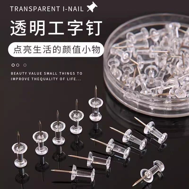 Thumbtacks Push Pins Transparent Pins Felt Board Pins Cork Board Pins Fixing Pins Drawing Pins Art Pins