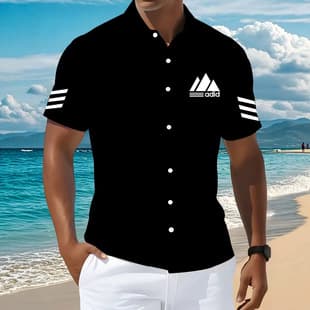 2026 European and American Cross-Border Fashion 3D Printed Short-Sleeve Shirt, Breathable Casual Travel Office Beachwear