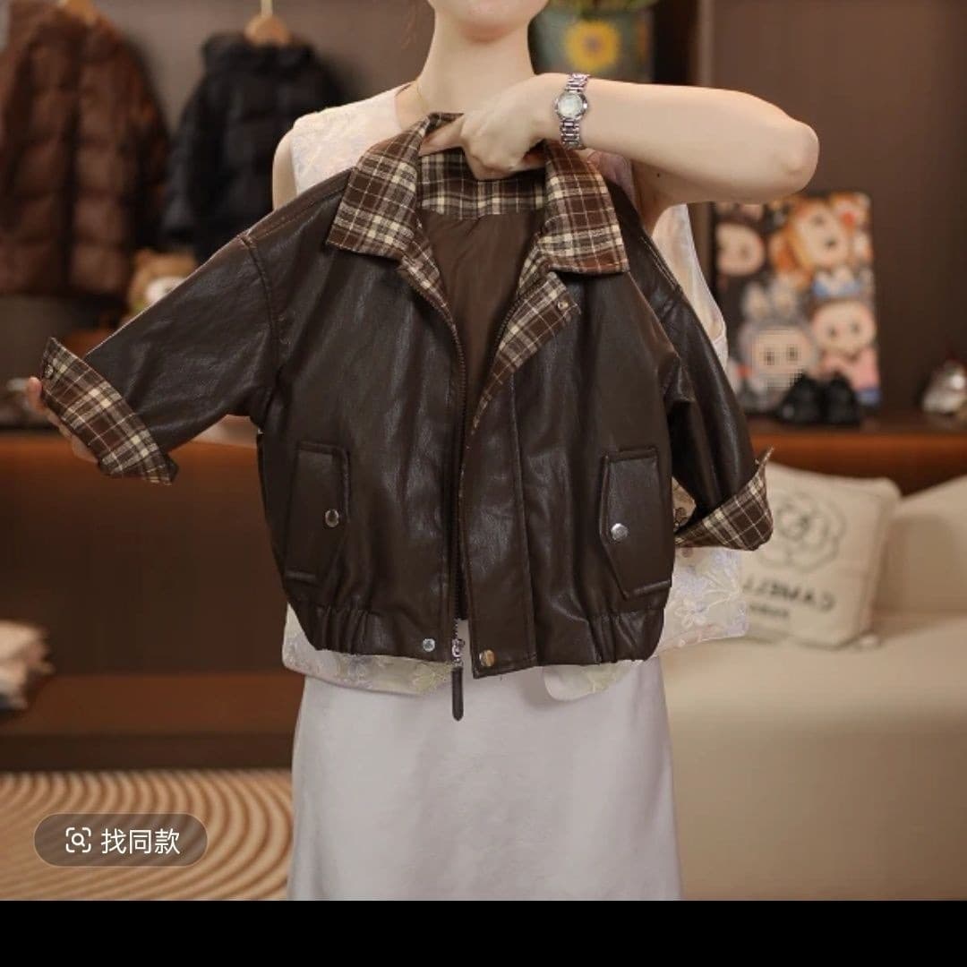 Kids Faux Leather Jacket Fall Boys Leather Coat Spring Autumn 2025 New Children Baby Cool Leather Jacket Outerwear for Boys and Girls