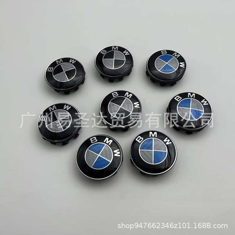 For BMW Black White Blue White Carbon Fiber Wheel Hub Cap 56mm Car Wheel Hub Cap Tire Center Plastic Cover
