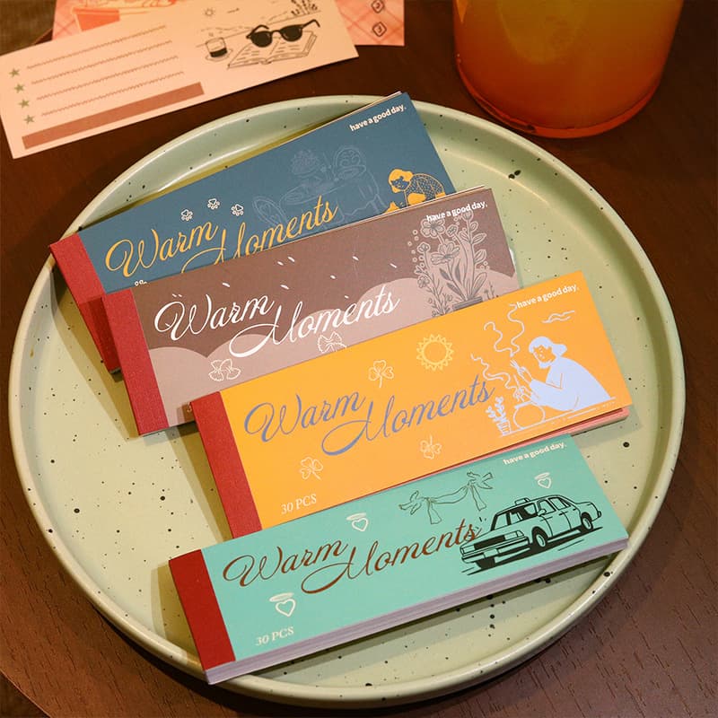 Beautiful Day Sticker Book - Warm Moments Series - Healing Life Theme DIY Long Sticky Notes 4 Styles