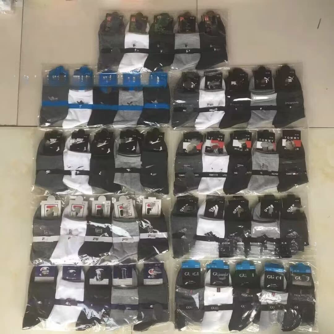 Export-Quality Unisex Boat Socks, Trendy Low-Cut Cotton Mid-Calf Sports Socks, Couple Socks for Cross-Border Trade