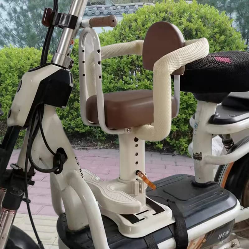 Manufacturer of front-mounted child seats for electric scooters and motorcycles, infant safe seating stool