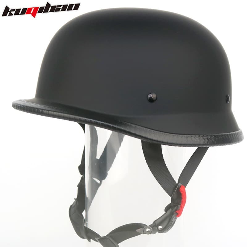 3C Certified Retro Motorcycle Helmet Half Helmet German Style Steel Helmet Cap Soldier Helmet Cruiser Lightweight Half Helmet