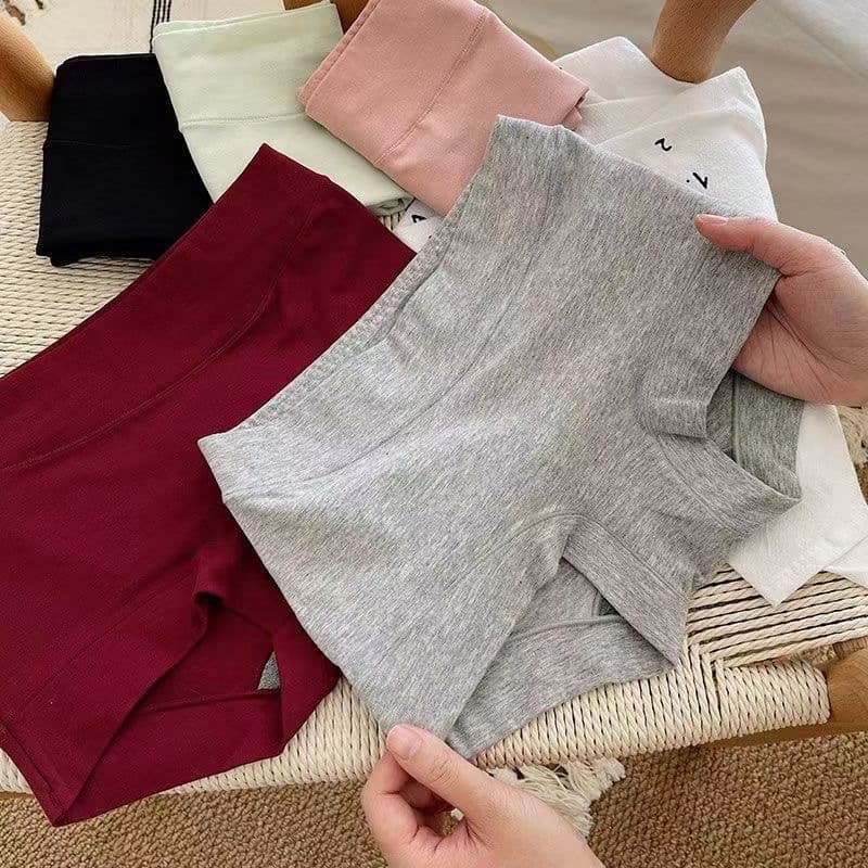 Factory direct sales of pure cotton women's underwear, antibacterial, all-cotton graphene crotch, mid-high waist, breathable, plus size women's boxer briefs.