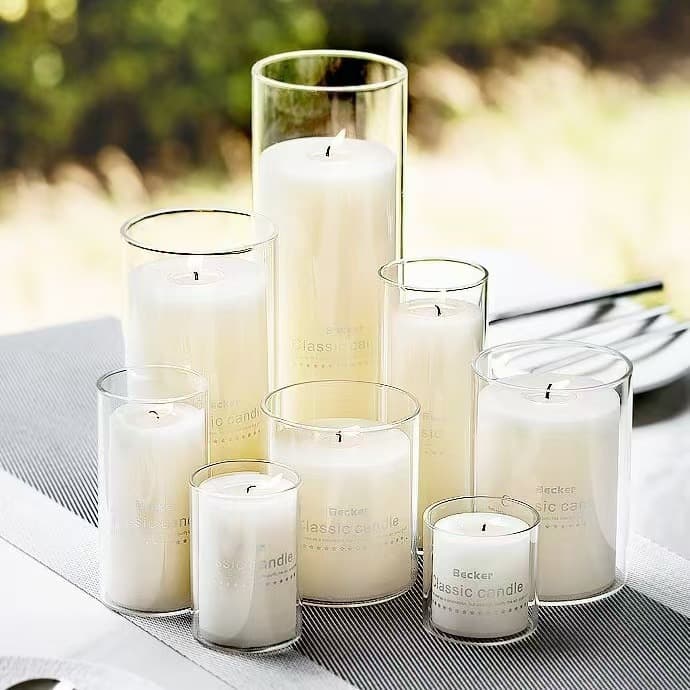 High borosilicate glass candle cup transparent European candlestick ornament cork sealed scented wedding decoration candle cup