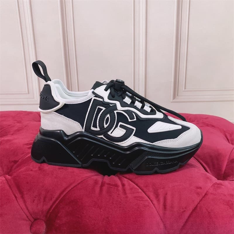 DG Thick Sole Casual Shoes Color Block Travel Shoes Unisex Couple Shoes DAYMASTER Leather Women's Chunky Dad Sneakers