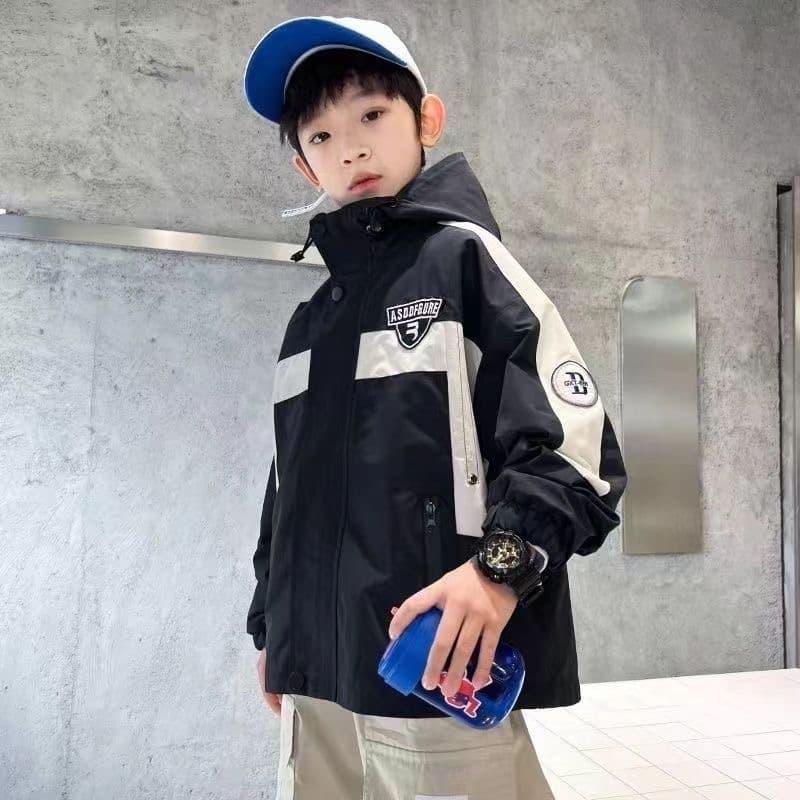 Boys' Spring and Autumn Jacket 2025 New Style Children's Spring Wear Cool and Handsome Windbreaker for Older Boys