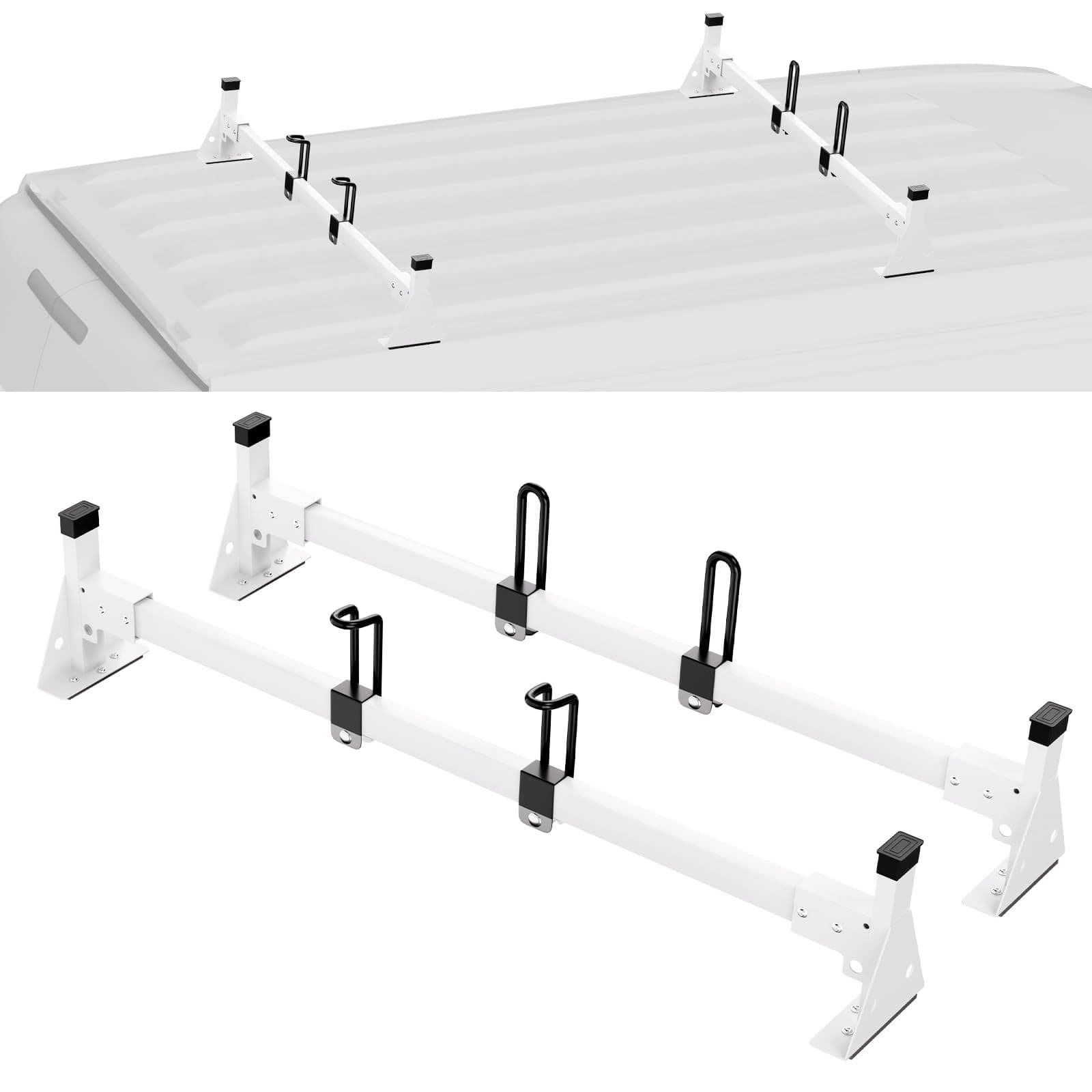 Van Roof Ladder Rack, 54 Inch Van Rack, 600 lbs Load Capacity Heavy Duty Steel for Vans