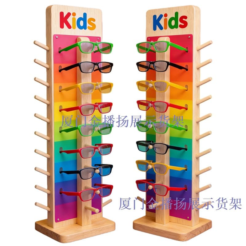 Sunglasses Display Rack, Solid Wood Eyewear Stand, Glasses Display Props, Pine Wood Raw Wood Shelf, Prescription Glasses Holder