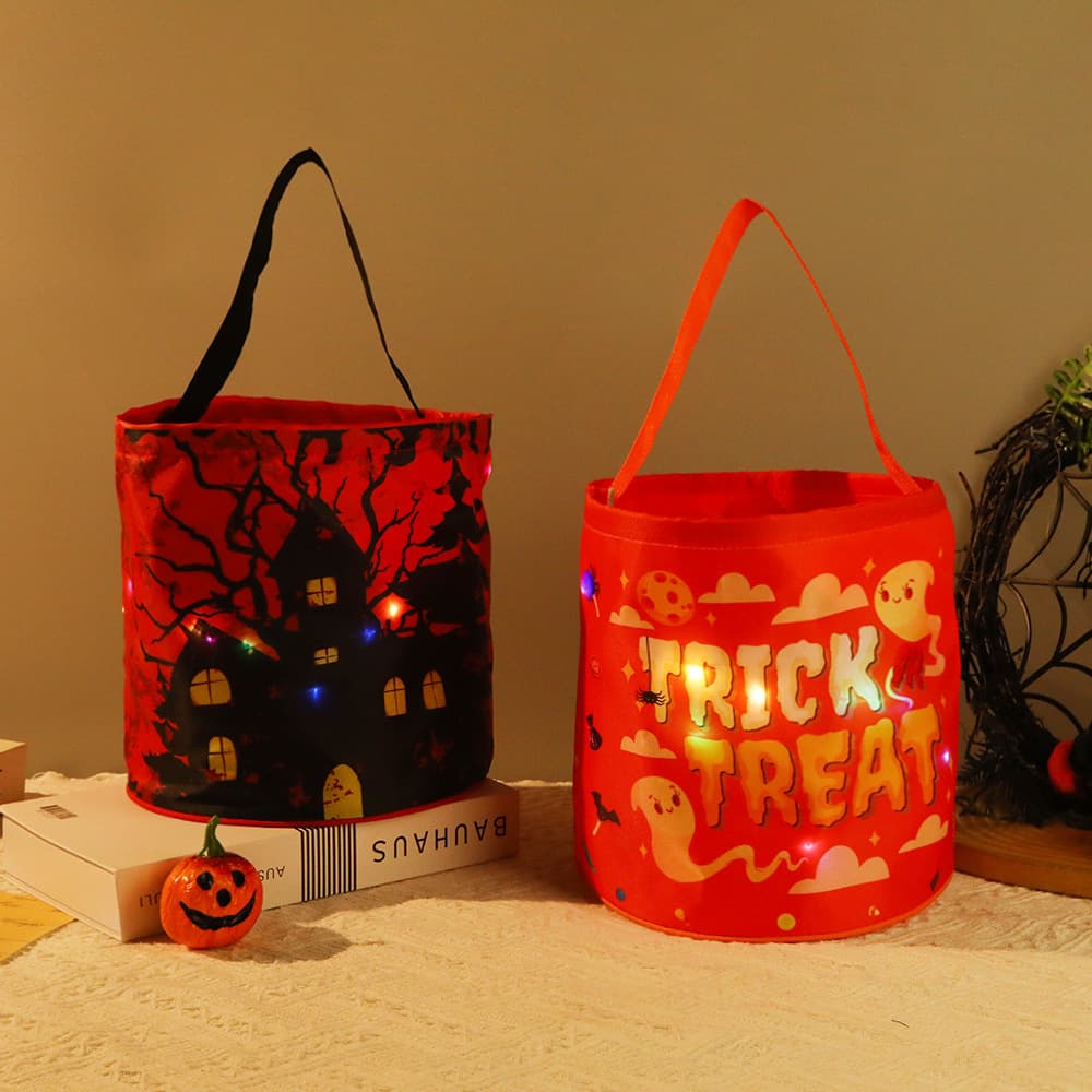Halloween Red Tote Bag Travel Bag Scene Decoration Prop Halloween Decoration Candy Bag Customizable Crossbody