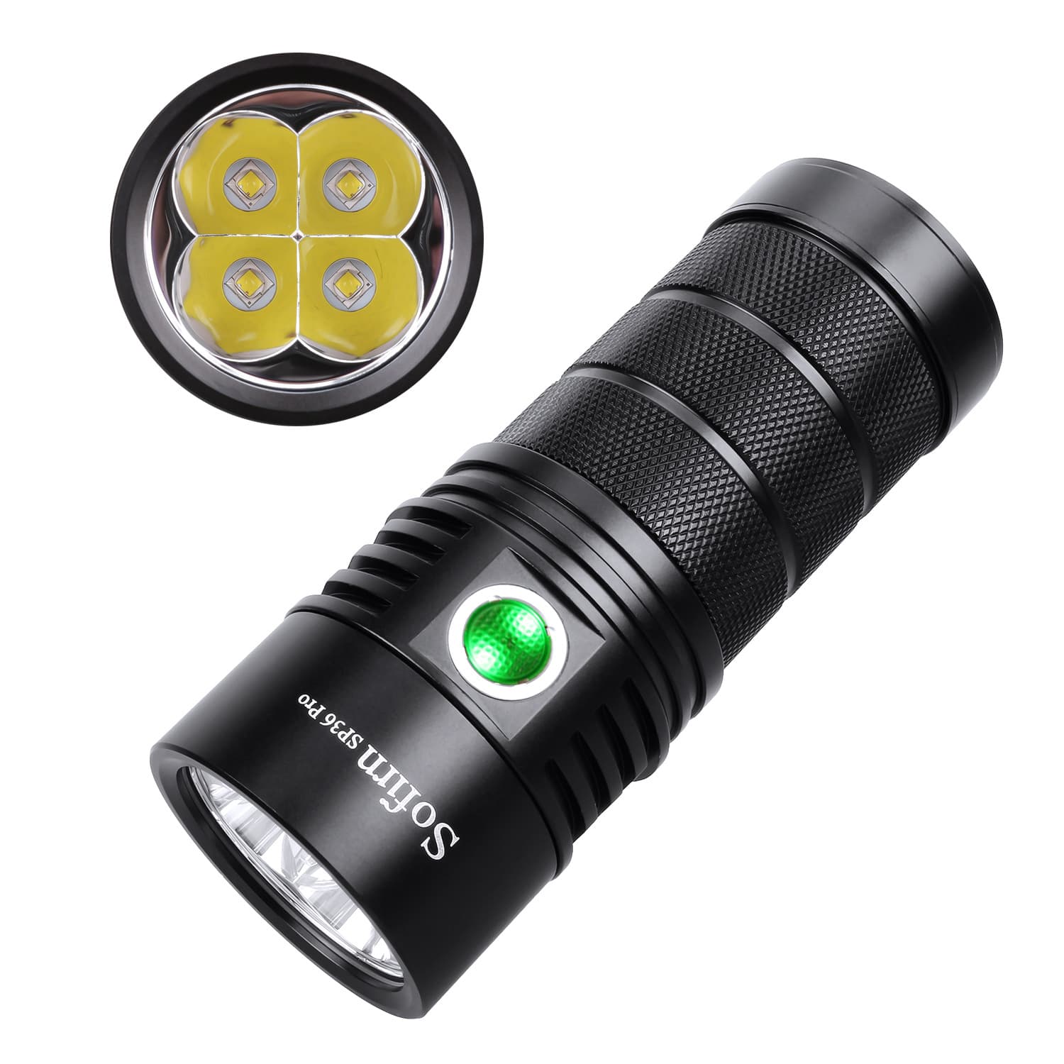 Sofirn SP36 Pro High-Lumen Flashlight with 18650 Lithium Battery for Outdoor Cycling and Emergency Lighting