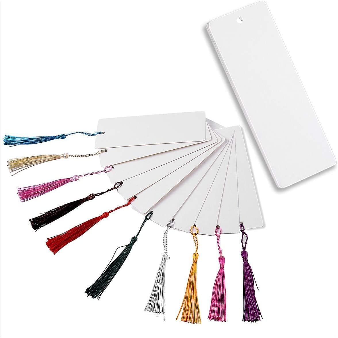 Amazon New Style Marbling Blank Paper Card Bookmark DIY Paper Card Gift Tag Blank Paper Card Tassel Bookmark