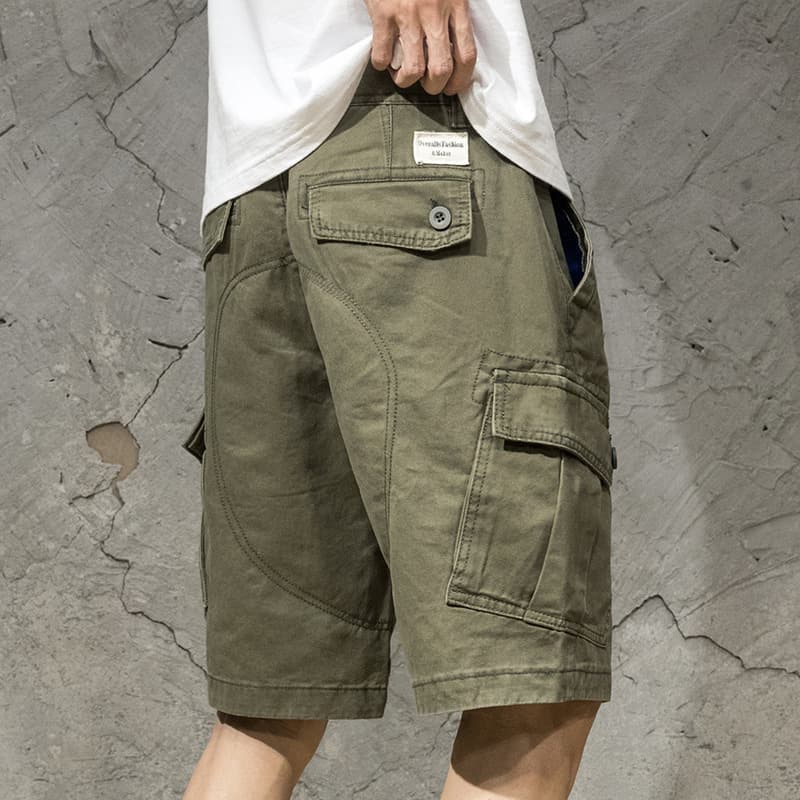 Trendy Brand Men's Work Shorts Casual Loose Fit Camouflage Workwear Shorts Summer Five Pocket Pants Ins Style