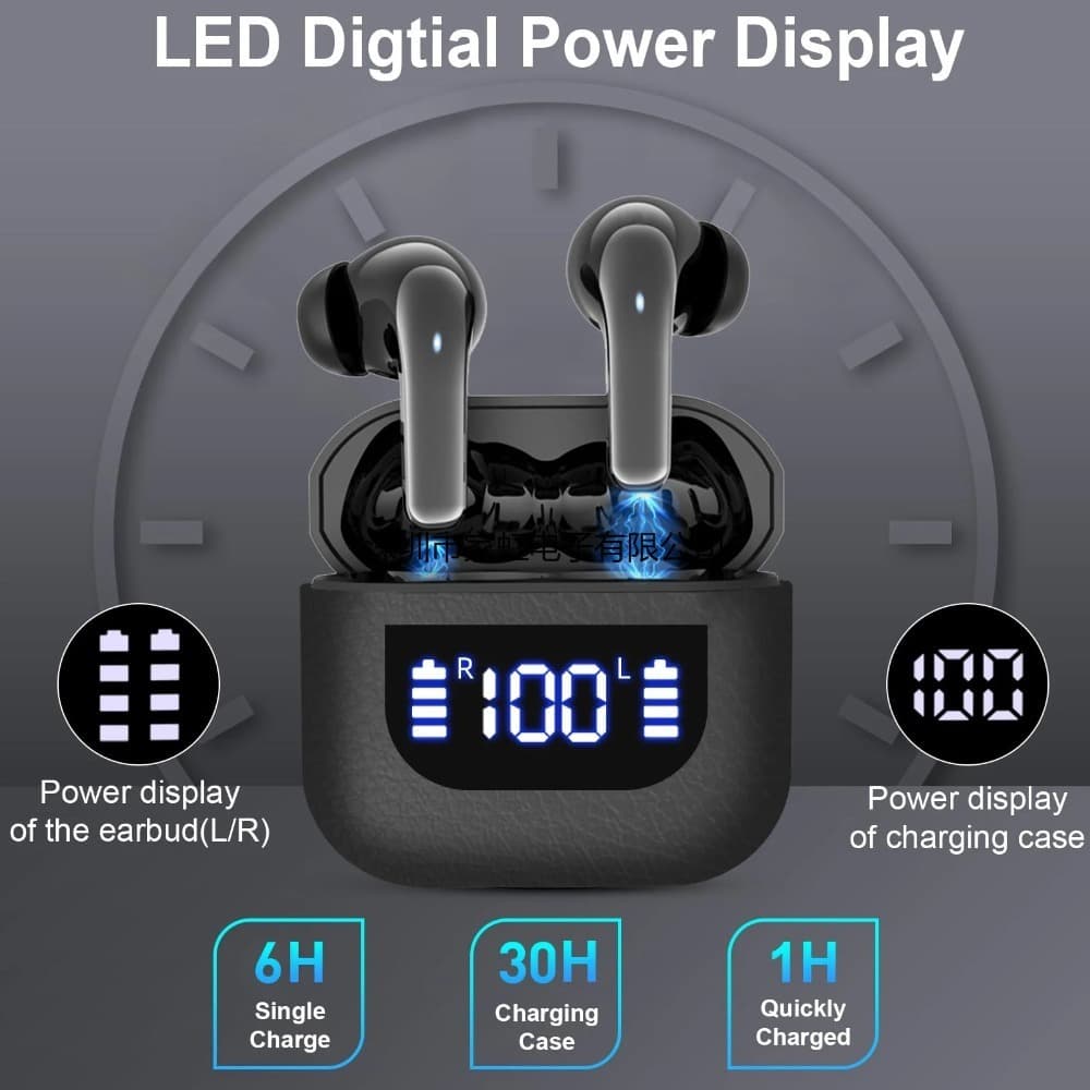 Wireless Earphone 40dB Noise Cancelling Bluetooth 5.3 Headphone
