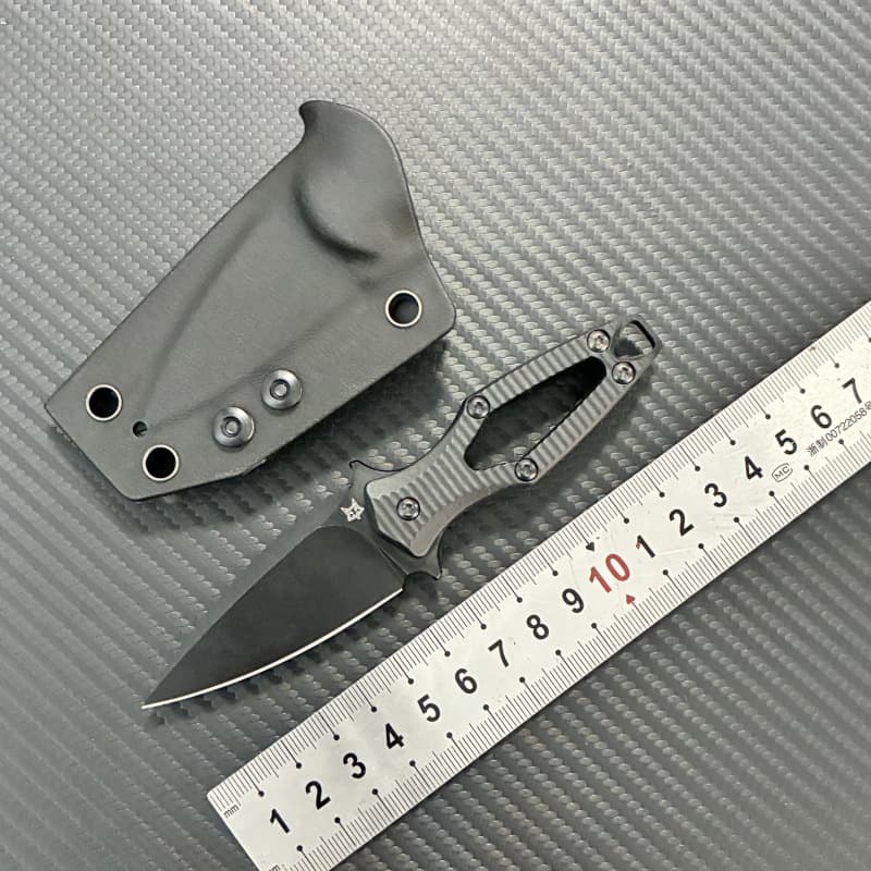 Cross-border Hot Selling Fox Mini Straight Knife Outdoor Knife Integrated with K Sheath Portable Survival Knife