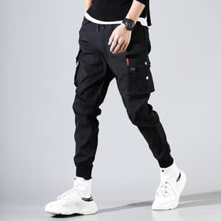 2023 Thin Cargo Pants for Men, Spring and Summer Korean Style Tapered Casual Sports Long Pants, Loose Fit