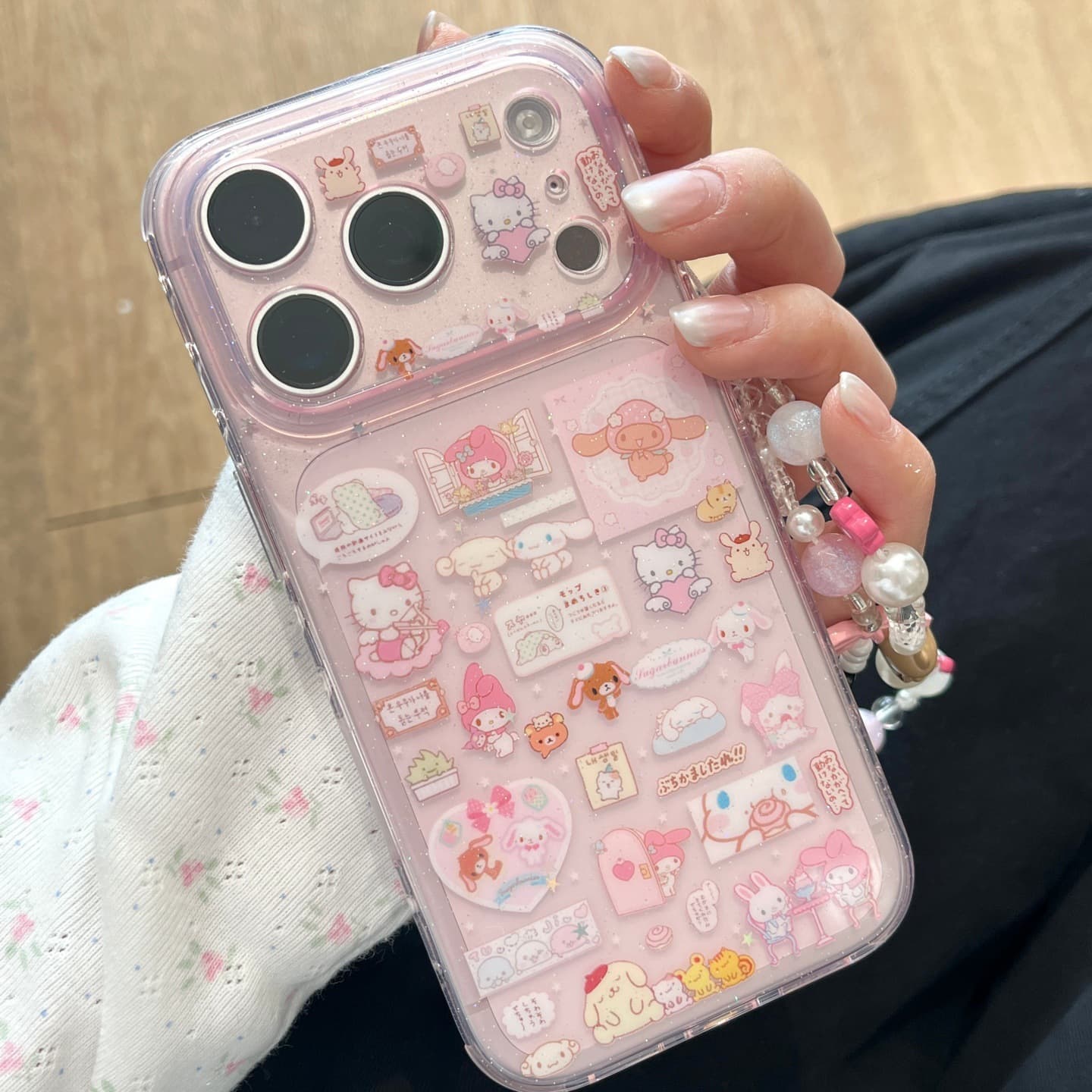 Transparent Pink Cute Cartoon KT Case for iPhone 17 Pro Max Apple Phone Cover 16 Pro Protective Case Women 14/15