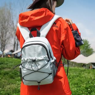 Outdoor New Color-Block Drawstring Backpack Youthful Girl Camping Hiking Small Backpack Travel Versatile Commuter Backpack
