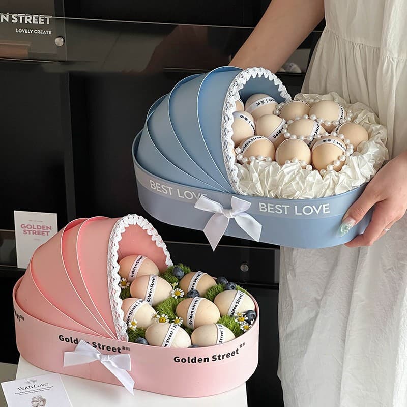 Qianyun Creative Cradle Flower Box Fresh Flower Packaging Gift Box Fruit Postpartum Eggs Souvenir Fruit Flower Basket Cradle Box