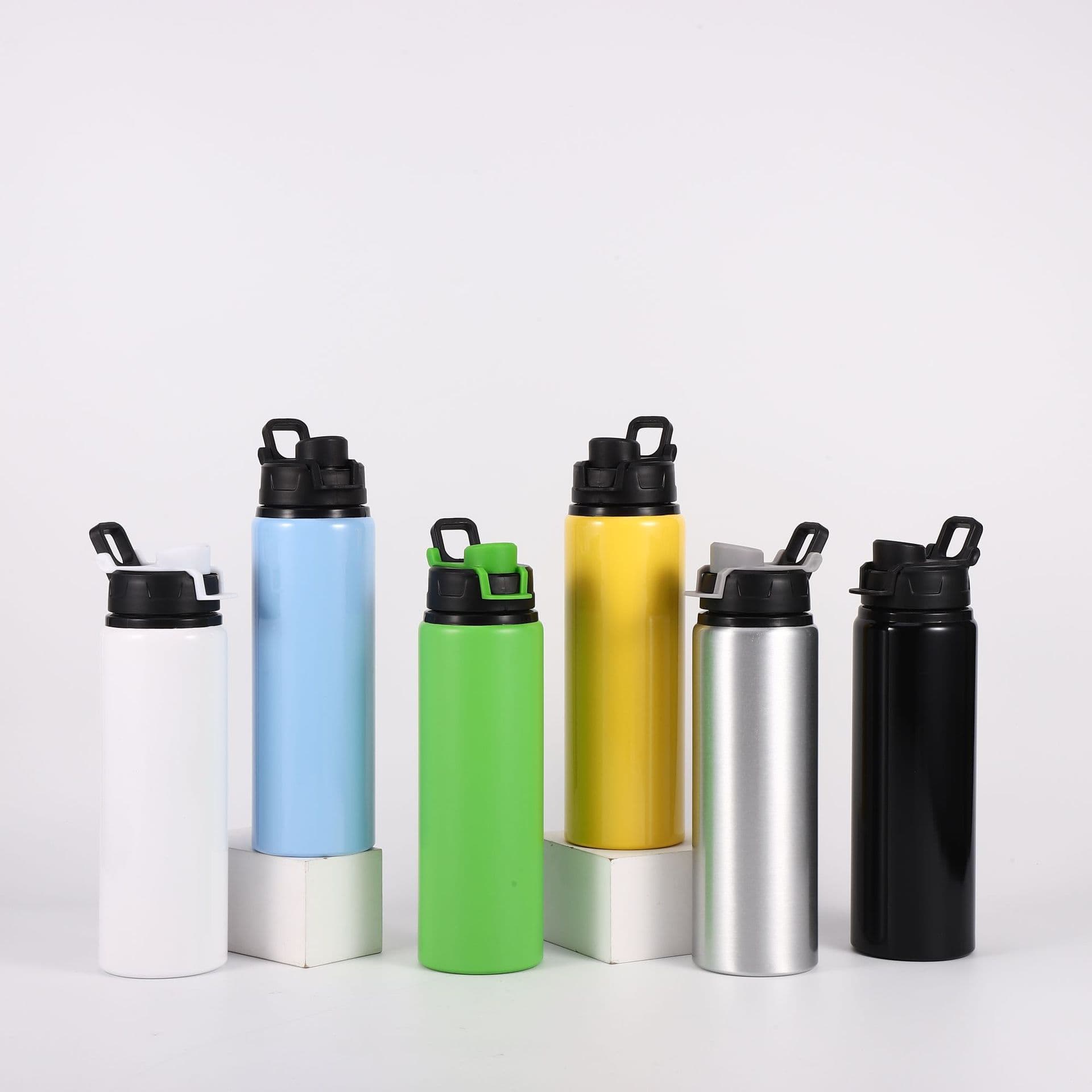 Portable Aluminum Sports Water Bottle Handheld Outdoor Mountain Climbing Cup Cycling Drink Direct Flip Cover Large Mouth