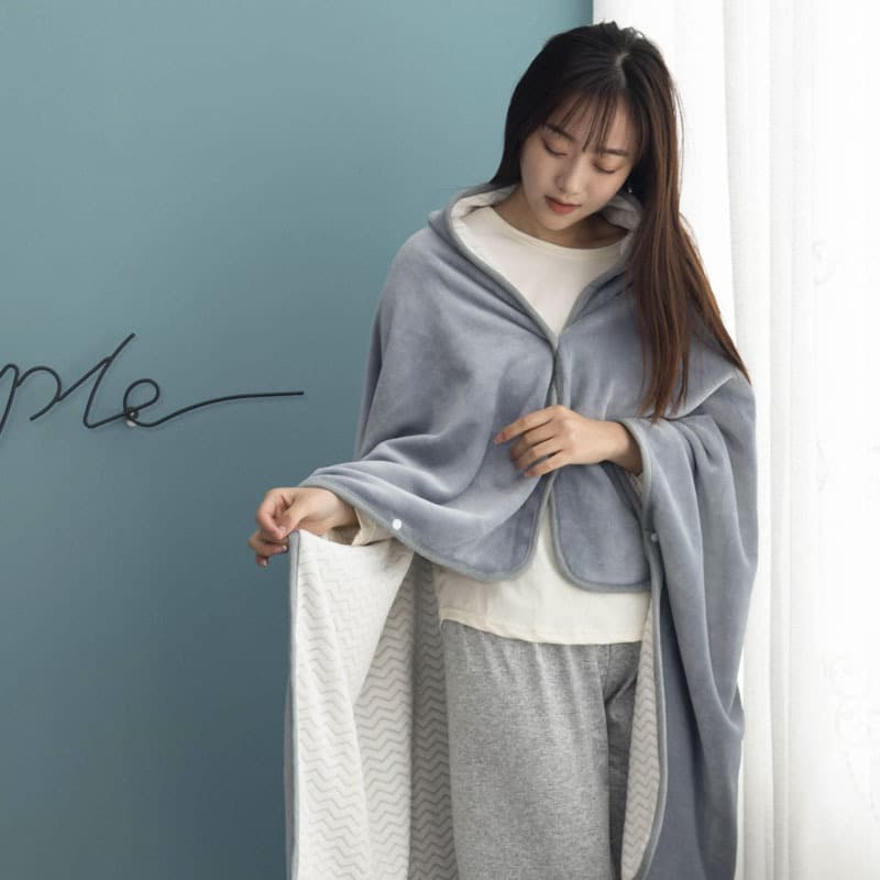 Solid Color Flannel Throw Blanket, Single Layer Shawl Blanket, Double Layer Shawl Blanket, Office Blanket
