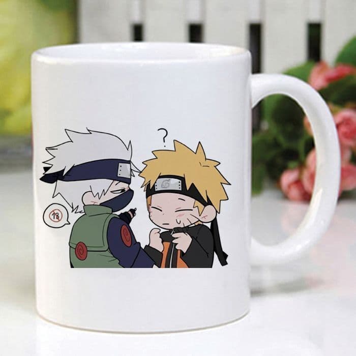 Naruto Anime Ceramic Mugs Cute Q Version Cups Office Workers Drinking Mug Team Leader Style Cartoon Characters Shippuden Cups