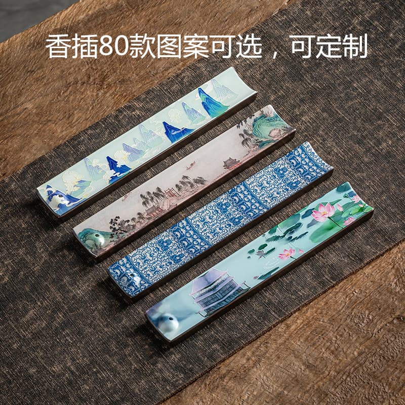Ceramic incense holder, cloisonne thread incense burner, thread incense holder, incense burner, incense channel, enamel colored incense holder, cross-border dropshipping