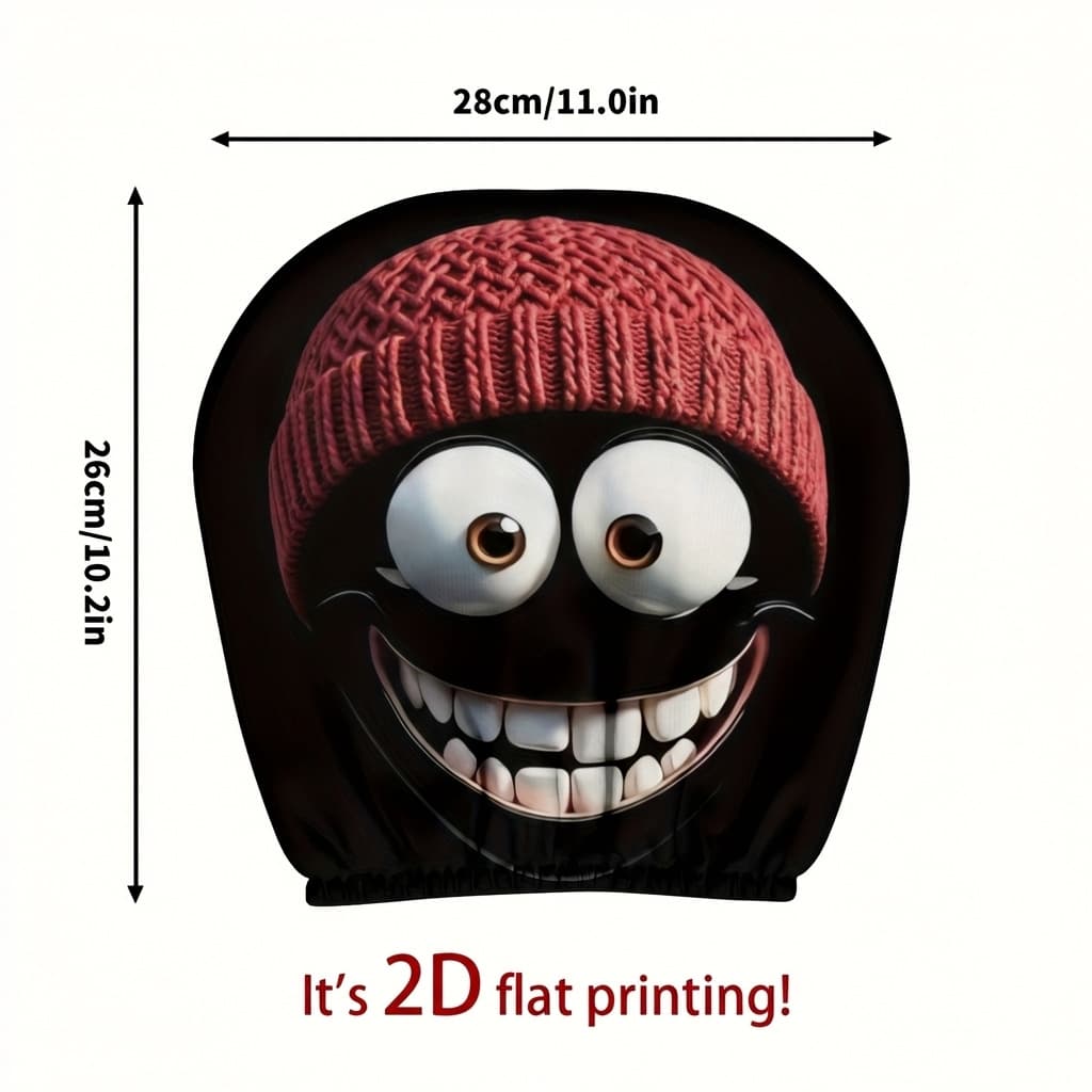 Car Polyester Headrest Cover Funny Print Customizable All-Season Non-Shrinkage Stays Like New Over Time