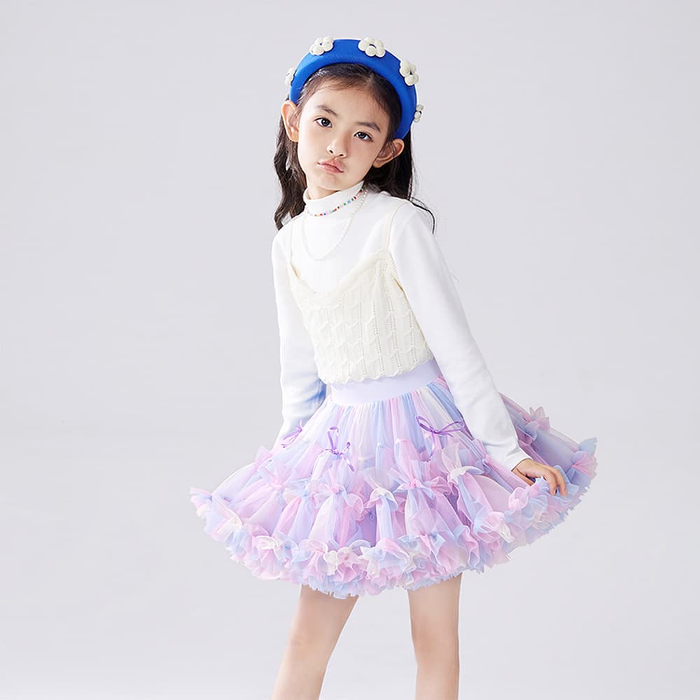 Second Generation Super Fluffy Tutu Skirt Class A Children's Tutu Skirt Girls' Half Skirt Princess Skirt Spring Summer Mesh Skirt Trend