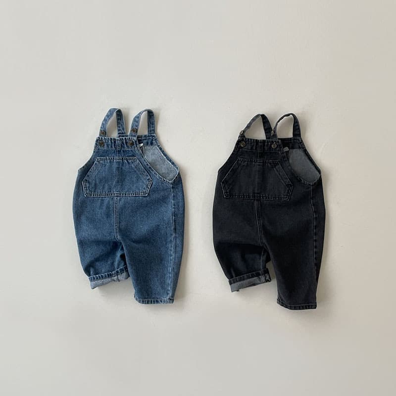 Korean Style Washed Cotton Soft Denim Overalls Unisex Baby Spring Autumn Trendy Clothes Children's Clothing Baby Pants