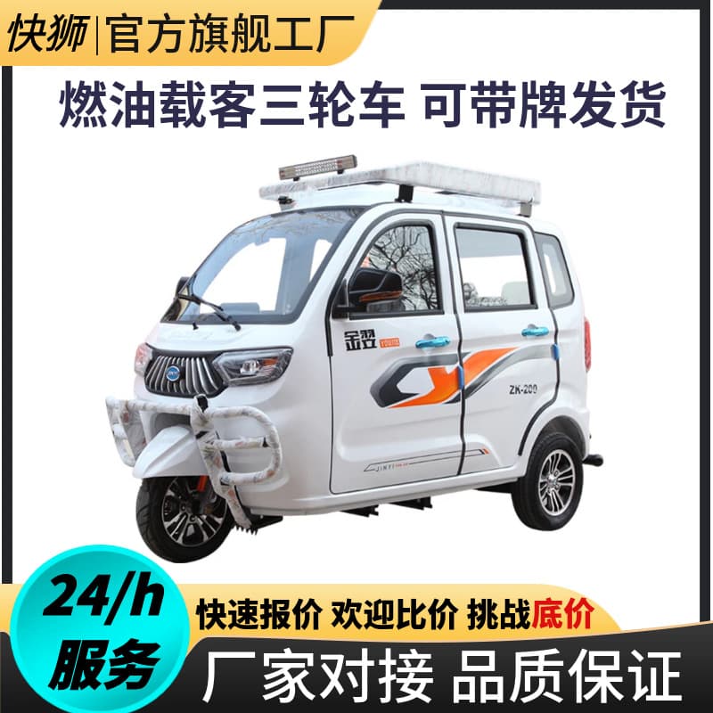 Jinyi fully enclosed three-wheeled motorcycle, disability assistance vehicle, elderly mobility scooter, child pick-up and drop-off, customizable for National IV electric vehicle registration