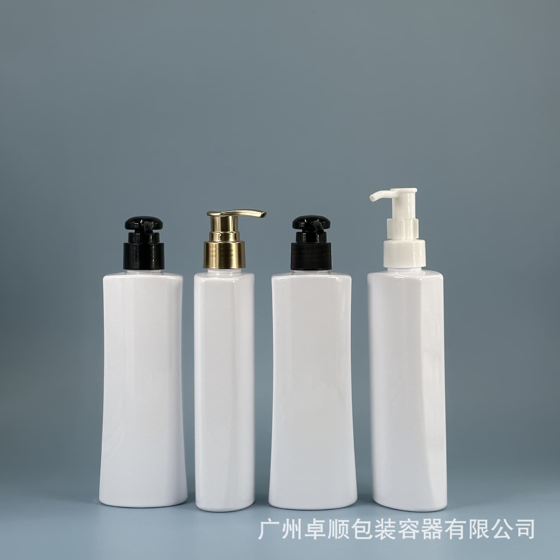300ml square flat bottle shampoo, shower gel, body lotion, massage cream, and personal care set in PET plastic pump bottle