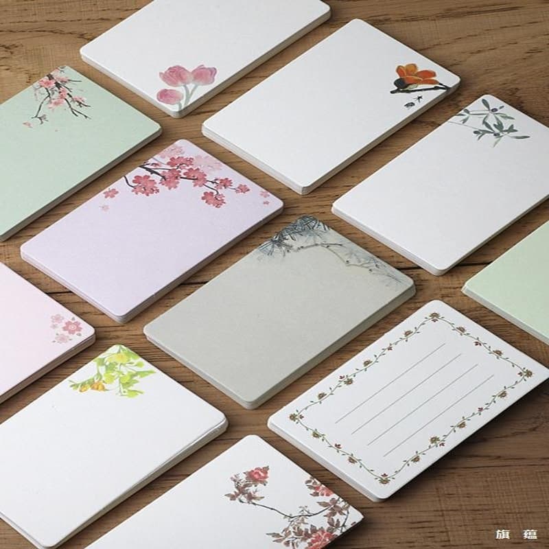 Rounded corner blank DIY doodle cards, word cards, flower cards, DIY cards, white kraft paper cards