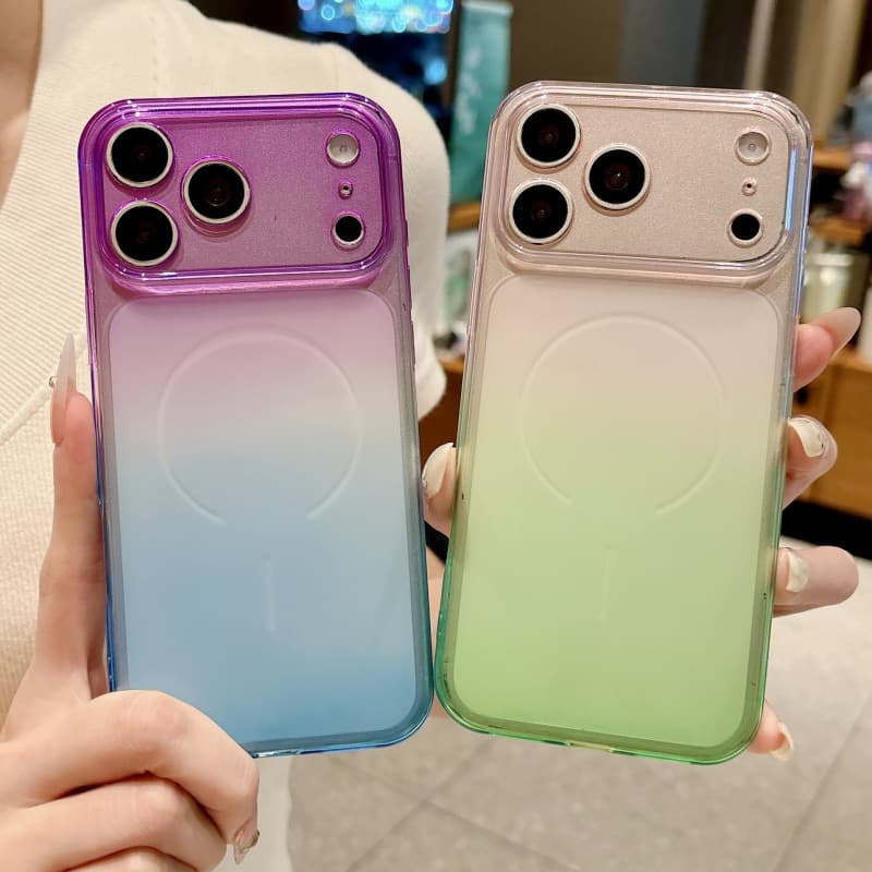 For iPhone 17 Pro Max Instant Large Window iPhone 16 Pro Phone Case 14 Gradient Shockproof Protective Case