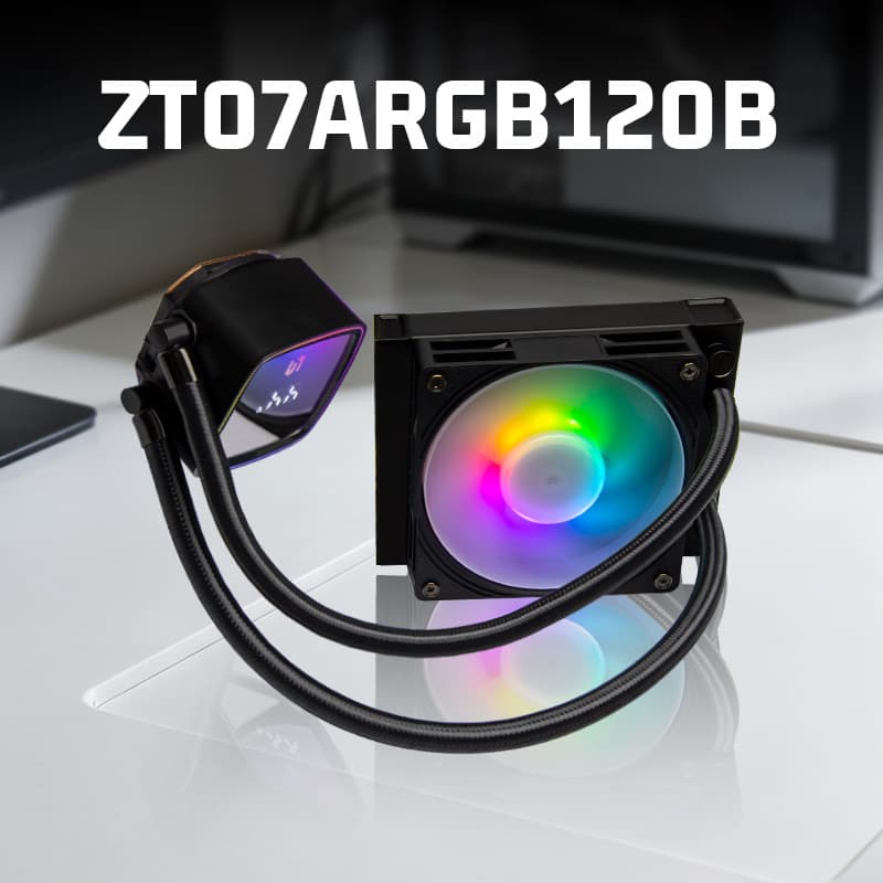ZT120 High-Performance CPU Liquid Cooling System 240mm RGB Fan Real-Time Temperature Display Aluminum Radiator