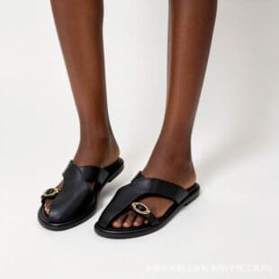 Ladies Slippers Summer Closed-Toe Sandals Women's Shoes Cross-Border Africa Nigeria Daily Flat Slippers