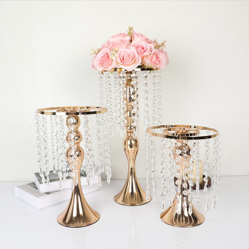 Wedding Metal Flower Stand Wedding Props Outdoor Wedding Table Centerpiece Fake Flower Vase Decoration