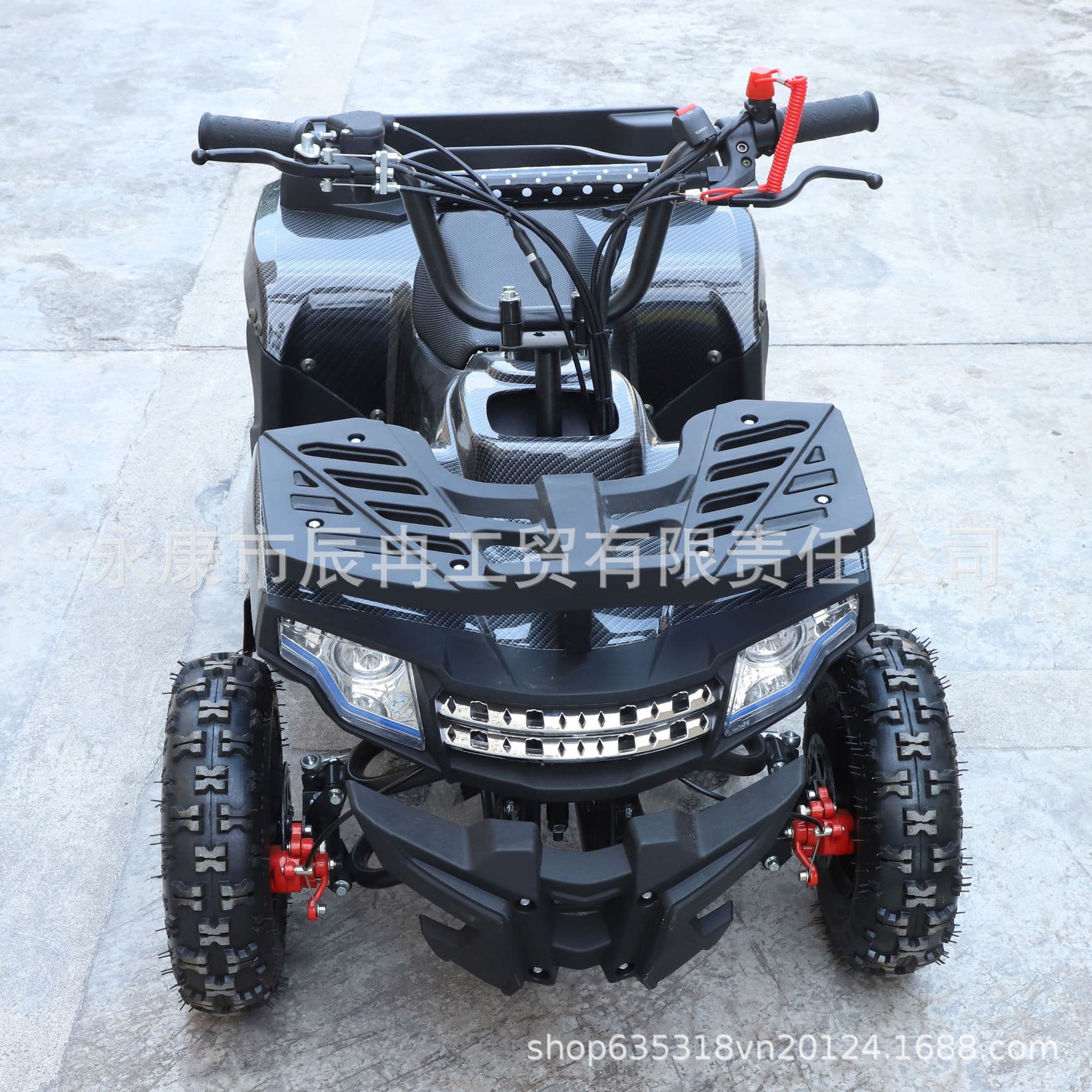 ATV All-Terrain Vehicle 49cc ATV Small Shell with Headlight, Rear Rack, Wheel Hub, Scenic Area Special Four-Wheel Drive