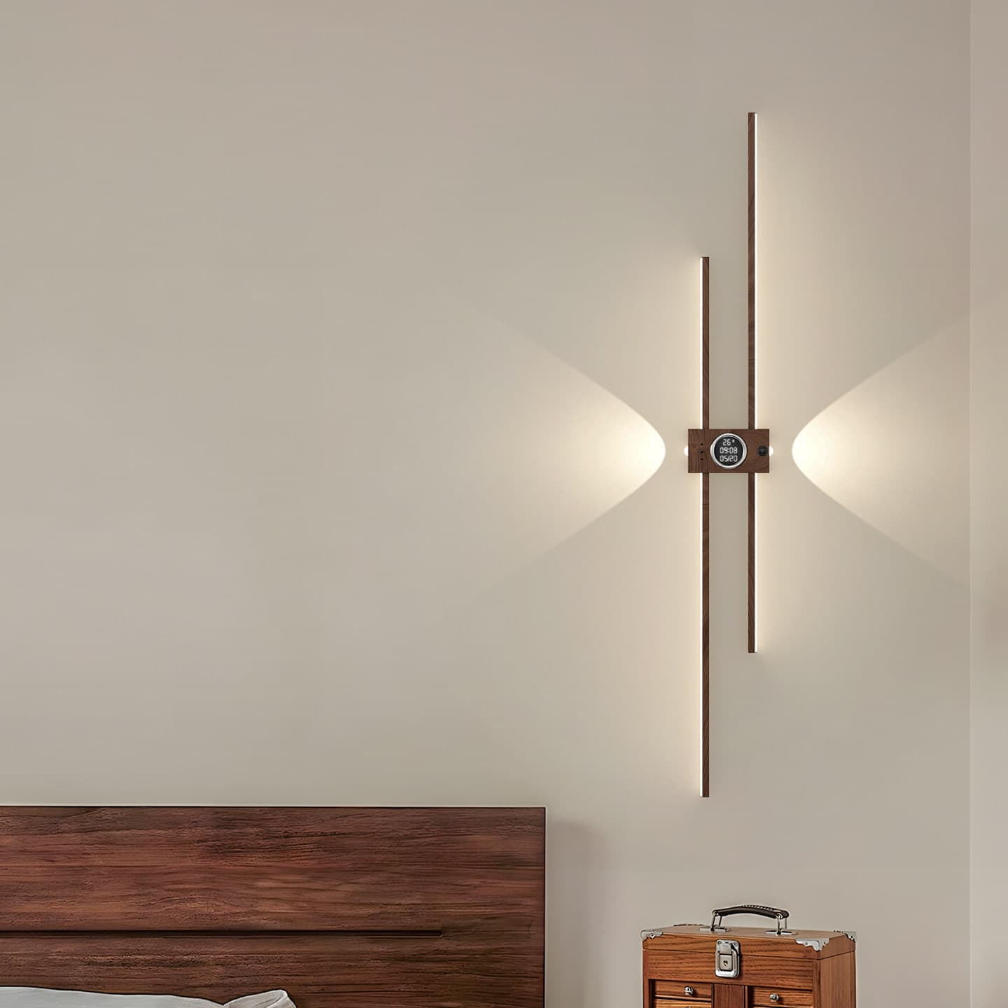 Grille Wall Lamp for Living Room TV Background Wall, Simple Modern Premium Master Bedroom Headboard Linear Wall Light